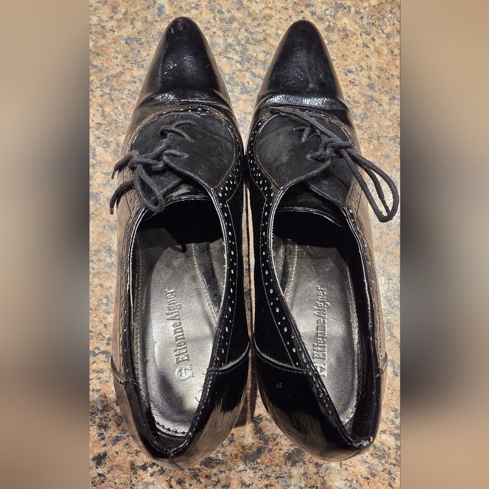 Etienne Aigner Black Heeled Shoes - Picture 12 of 12